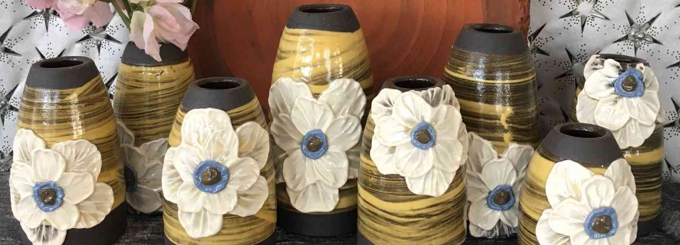 Bud Vase Cluster with Poppies